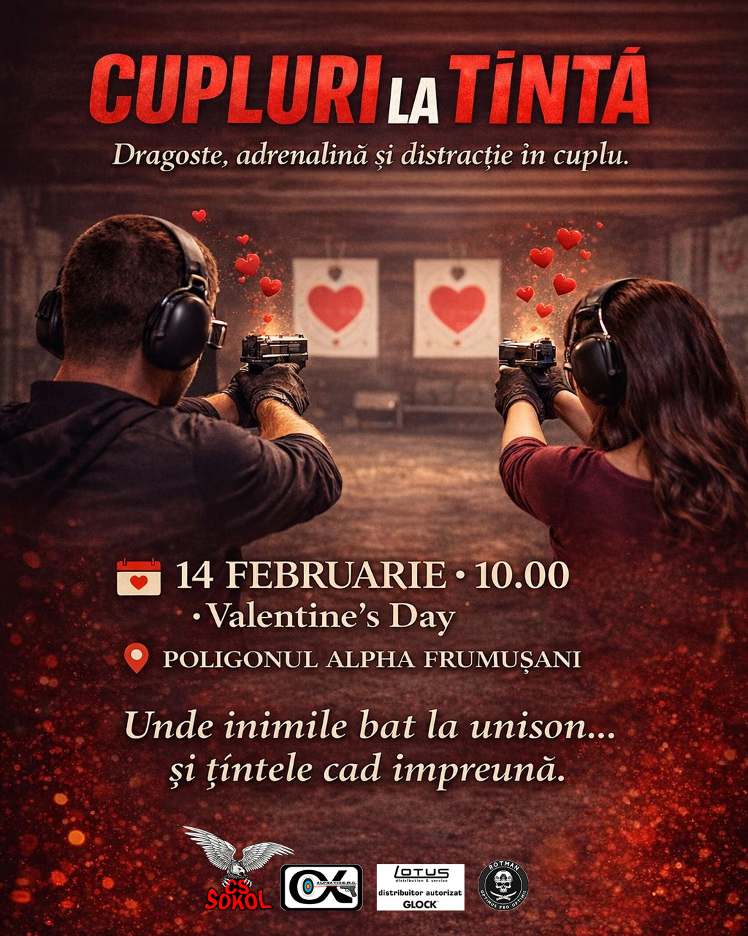 Cupluri la Țintă – experiență de tir sportiv pentru cupluri